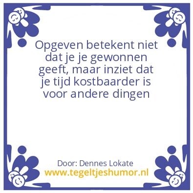 Tegeltje: Keuzes maken