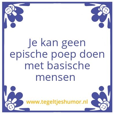 Tegeltje: Poep
