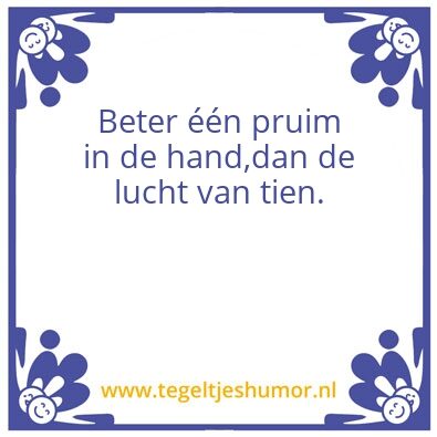 Tegeltje: Juist