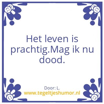 Tegeltje: Hoera