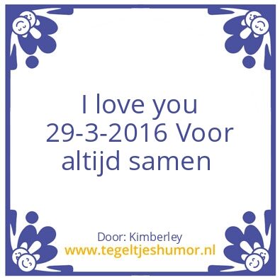 Tegeltje: Kimberley