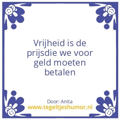 Tegeltje: Vrijheid
