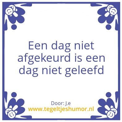 Tegeltje: Afkeur