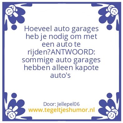 Tegeltje: K weet het niet