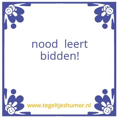 Tegeltje: Bidden