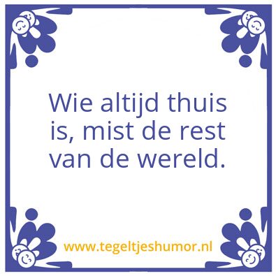 Tegeltje: Op reis