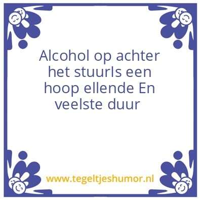 Tegeltje: Alcohol