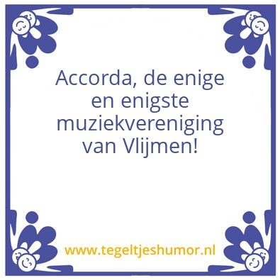 Tegeltje: Accorda