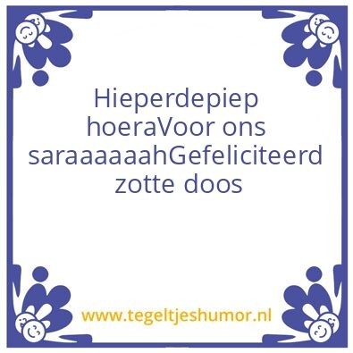Tegeltje: Verjaardag