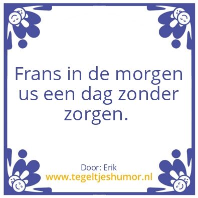 Tegeltje: Frans