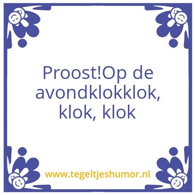 Tegeltje: Avondklok