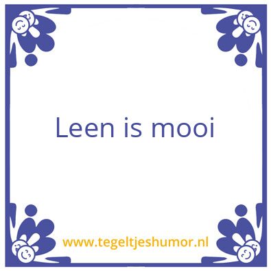 Tegeltje: .