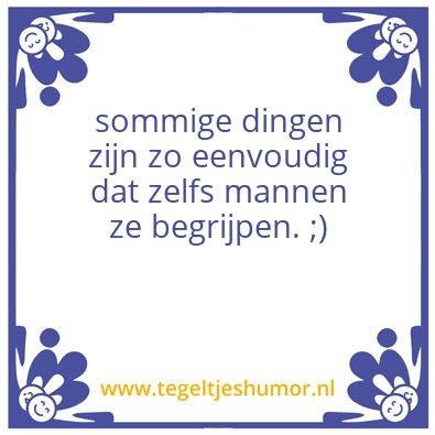 Tegeltje: mannn