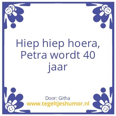 Tegeltje: Jarig