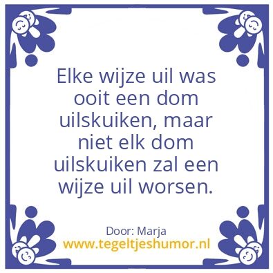 Tegeltje: Wijsheid
