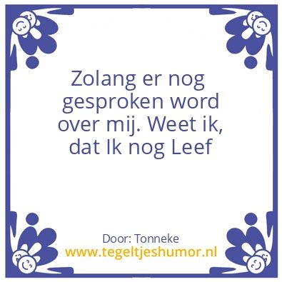 Tegeltje: Behind my back