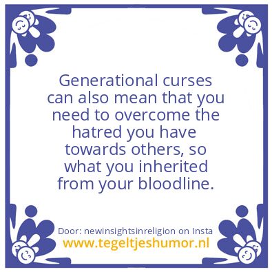 Tegeltje: Generational curses