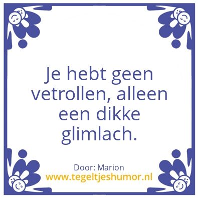 Tegeltje: Sassies wijsheid