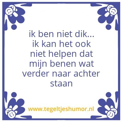 Tegeltje: Dik