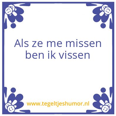 Tegeltje: Vissen