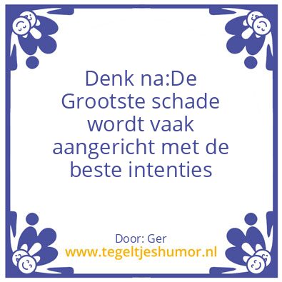 Tegeltje: Schade