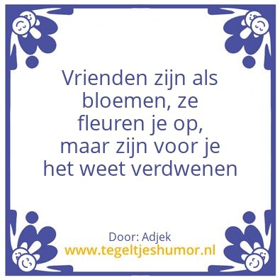 Tegeltje: Vrienden