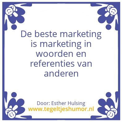 Tegeltje: Persoonlijke Marketing