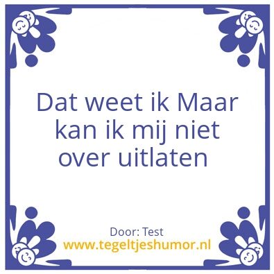 Tegeltje: Tegel