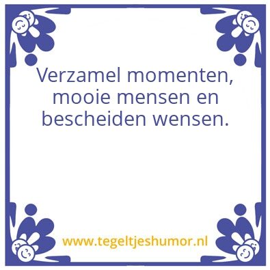 Tegeltje: Verzamelen