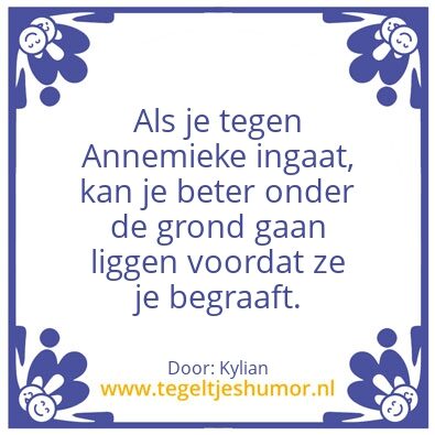 Tegeltje: Annemieke