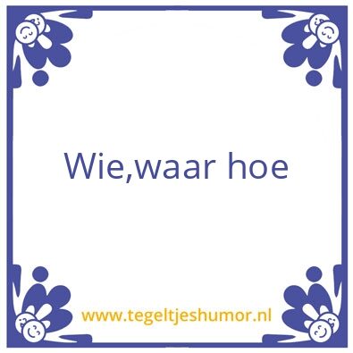 Tegeltje: 100% gestoord