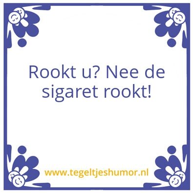 Tegeltje: Sigaar