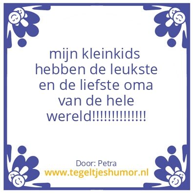 Tegeltje: oma