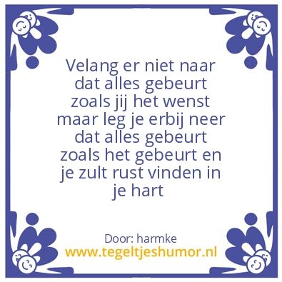 Tegeltje: weisheid