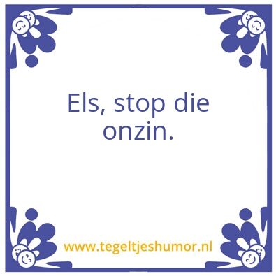 Tegeltje: Els