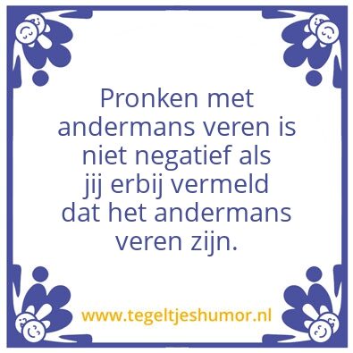 Tegeltje: Veren