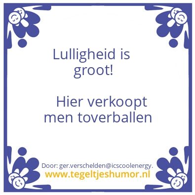 Tegeltje: ger