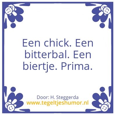 Tegeltje: Prima