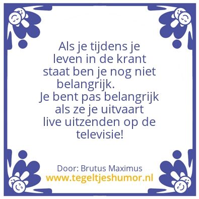 Tegeltje: Bekende Nederlander