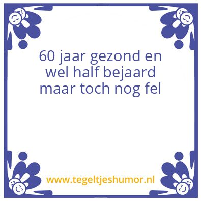 Tegeltje: 60 jaar