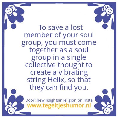 Tegeltje: To save a lost member