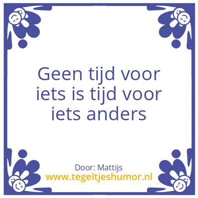 Tegeltje: tijd
