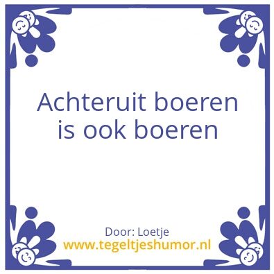 Tegeltje: Boeren