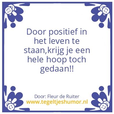 Tegeltje: positief