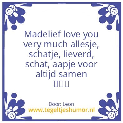 Tegeltje: Madelief â¤