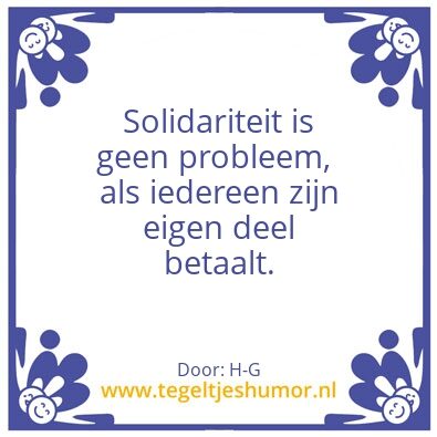 Tegeltje: Solidariteit