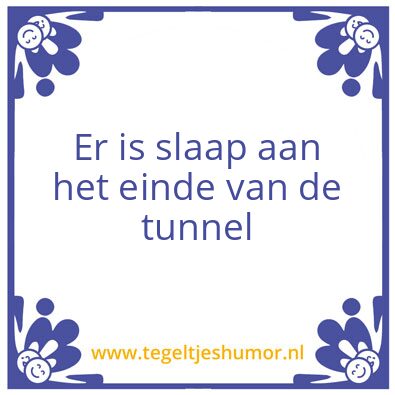 Tegeltje: Slaap