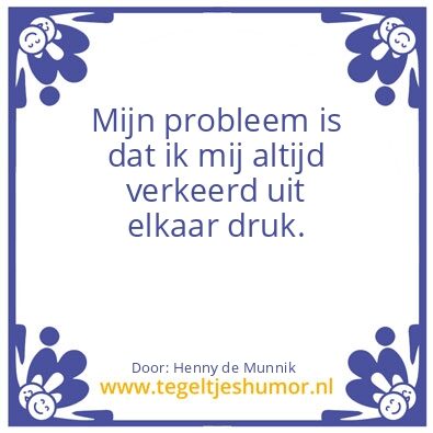 Tegeltje: Uitdrukking