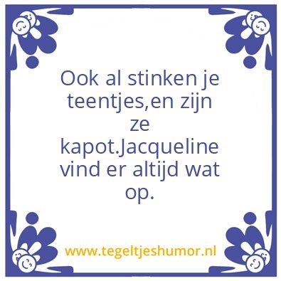 Tegeltje: Mooie voetjes