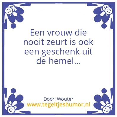 Tegeltje: Zeuren